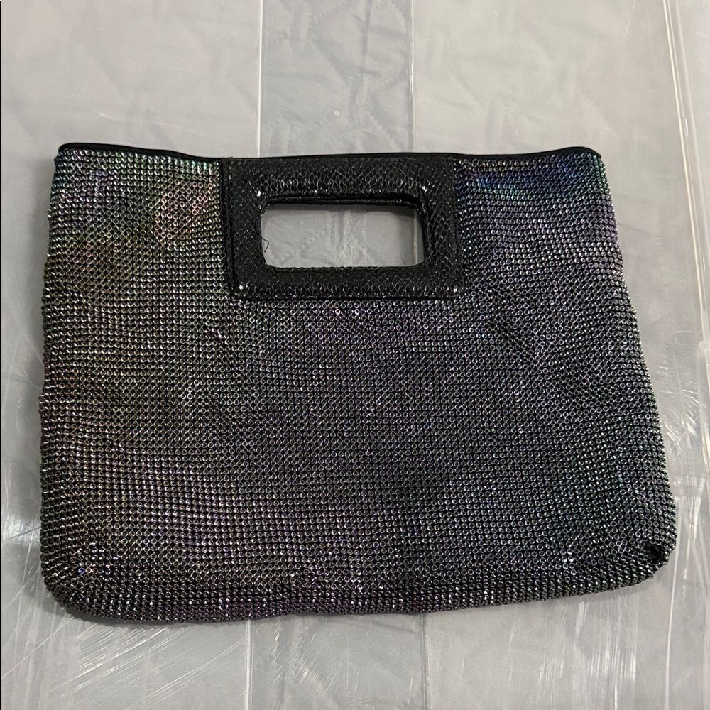 BCBG MAXAZRIA Elegant Black Mesh Clutch/Purse